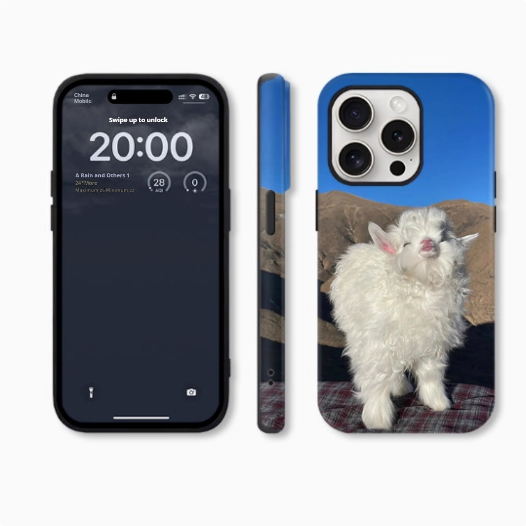 Kiss L'Agneau Applicable à IPhone15promax Téléphonie Mobile Case Film Deux en un