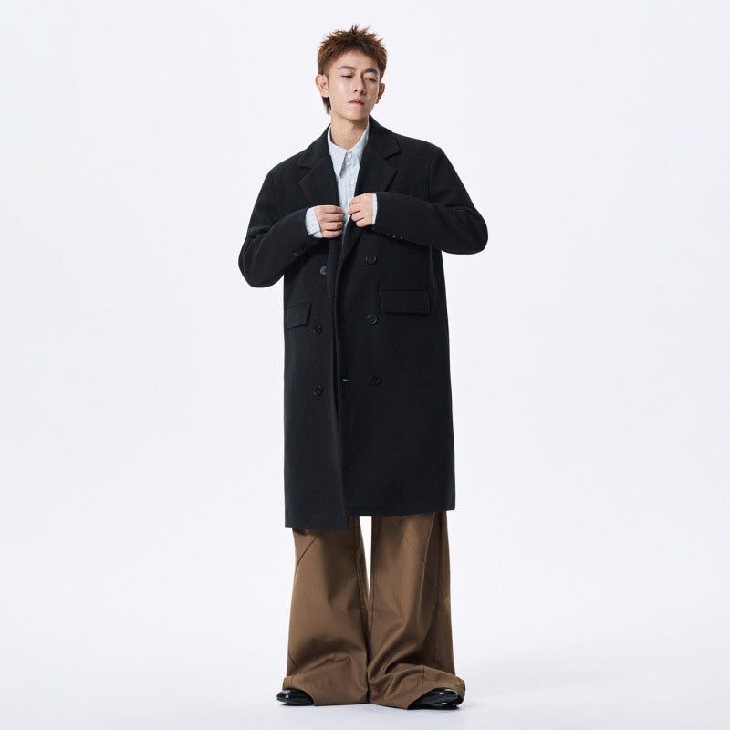 AutomneHiver Laine de style allemand manteau pour les hommes