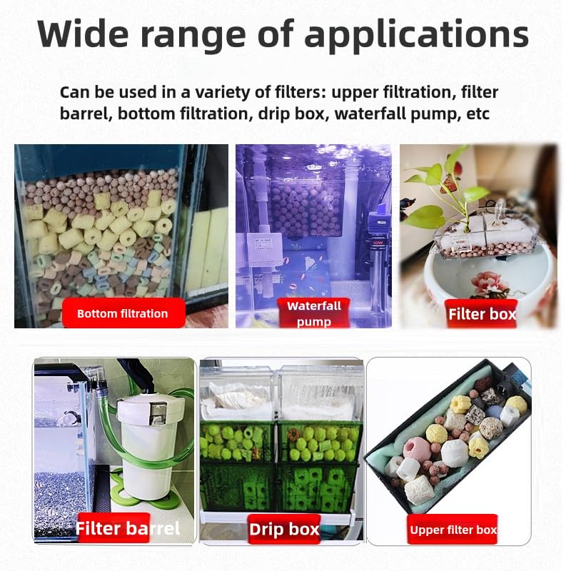 Bio Balles pour filtre à aquarium Média Étang Filtre Matériel Céramique Anneau Aquarium pour poisson Ta