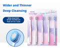 Grande tête brosse à dents à soie souple mélangée couleur-5 pièces-1 carte