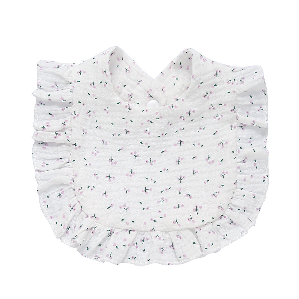 Bib de dentelle en coton pur imprimé pour enfants