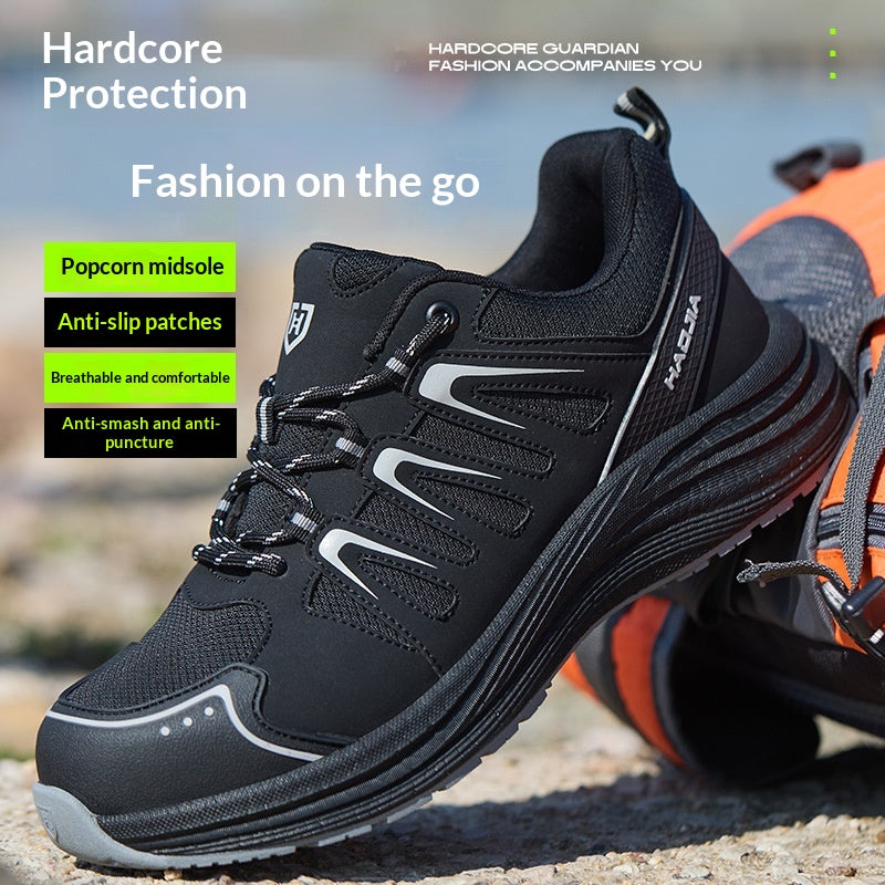 Quatre saisons Anti Smash Puncture résistant au travail chaussures de sécurité pour les hommes