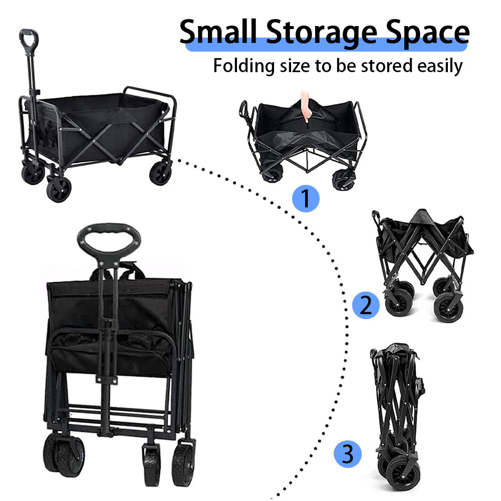 330LB Chariot à chariot pliable lourd Wagon Garden Beach Camping Festival
