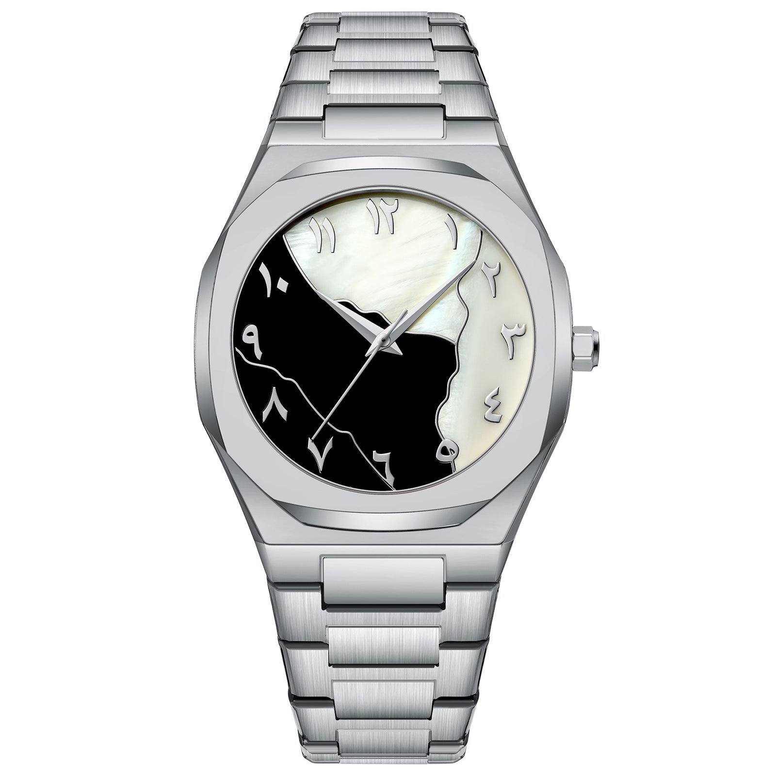 Montre Quartz de ceinture en acier arabe avancée pour hommes
