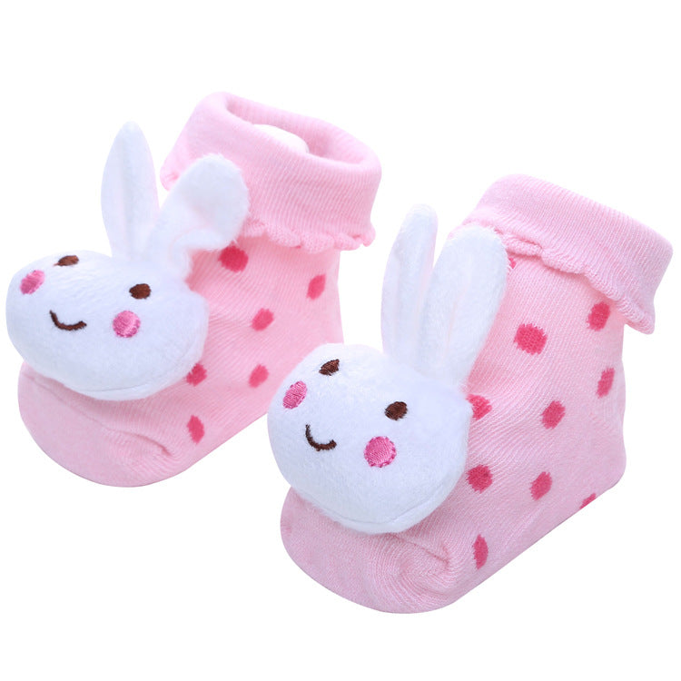 Chaussettes de plancher pour bébés non glissantes en coton caricature