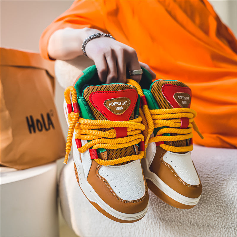 Hamburg Fries Sports d'été Casual Retro Chaussures de haute taille