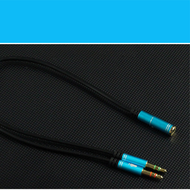 Casque de téléphone 3.5mm connecteur rond pour PC de bureau Notebook 2 en 1 câble adaptateur