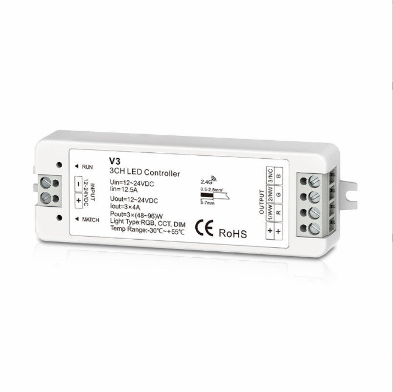 Dimmer LED sans fil RF Switch12V 5V 24V 36V 8A RGB contrôleur