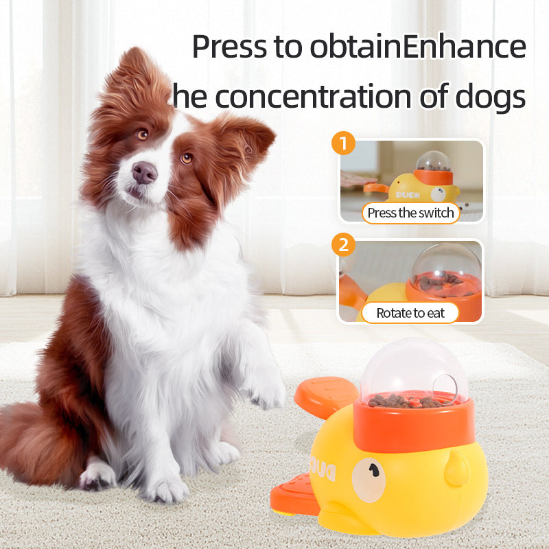 Dog Puzzle Feeder Interactive Pet Food Treat Dispenser Cartoon Duck Design Animaux antidérapants