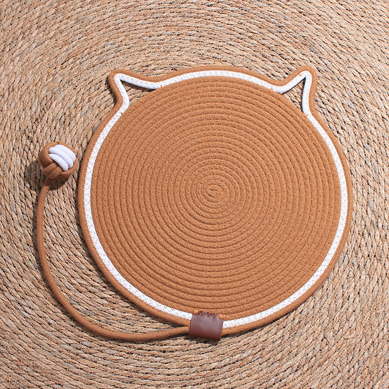 Pad à égratignures pour chats d'intérieur Kitten Round Cat Scratcher Pad