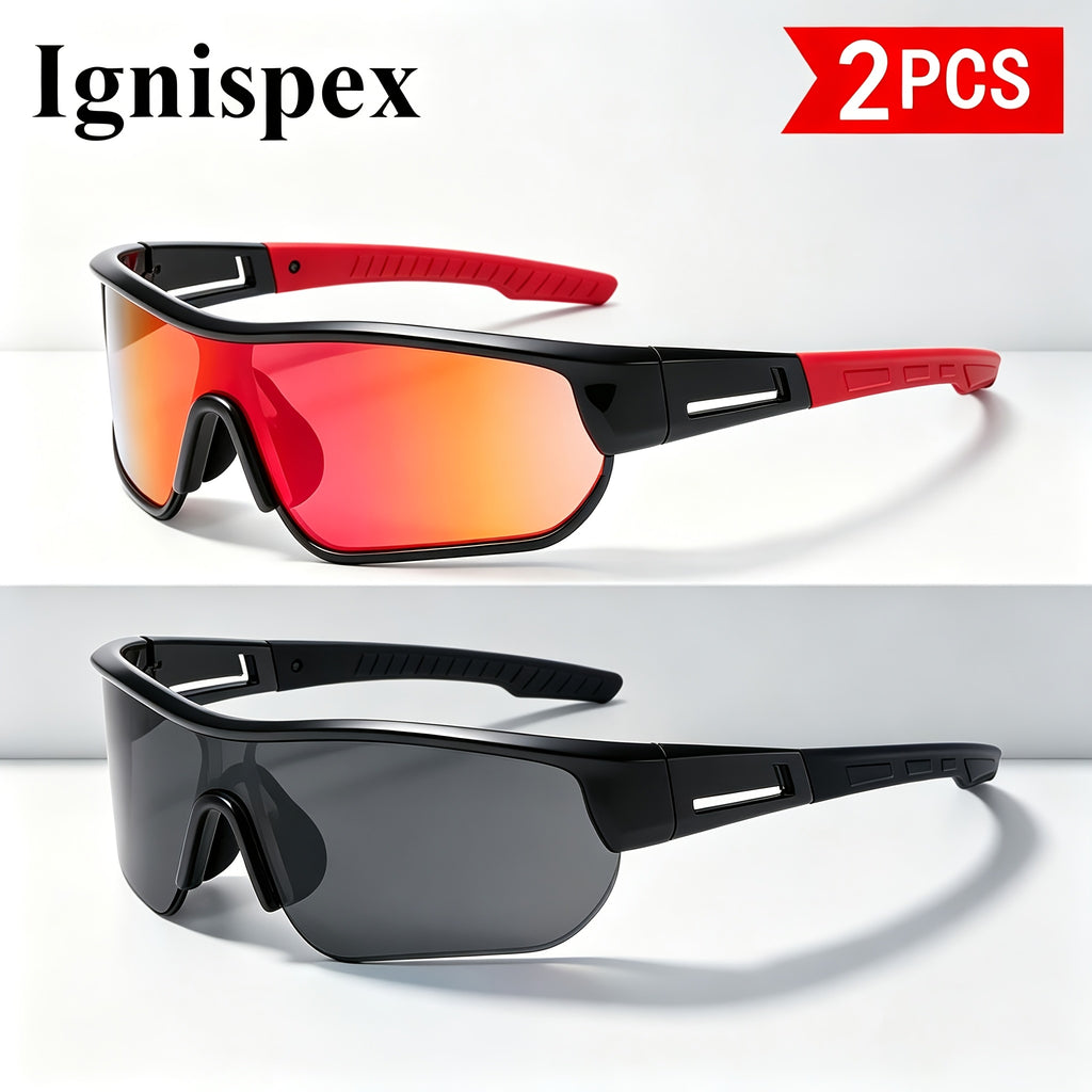 Lunettes de soleil sport 2 Pack pour hommes et femmes