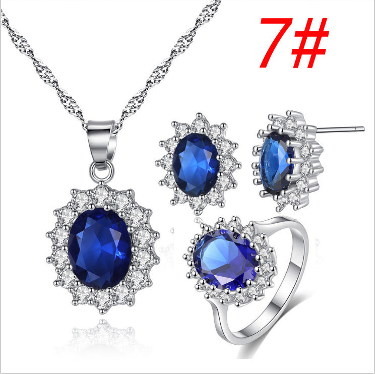 Ensemble de bijoux de tournesol Collier Anneau Boucles d'oreilles Boucles d'oreilles
