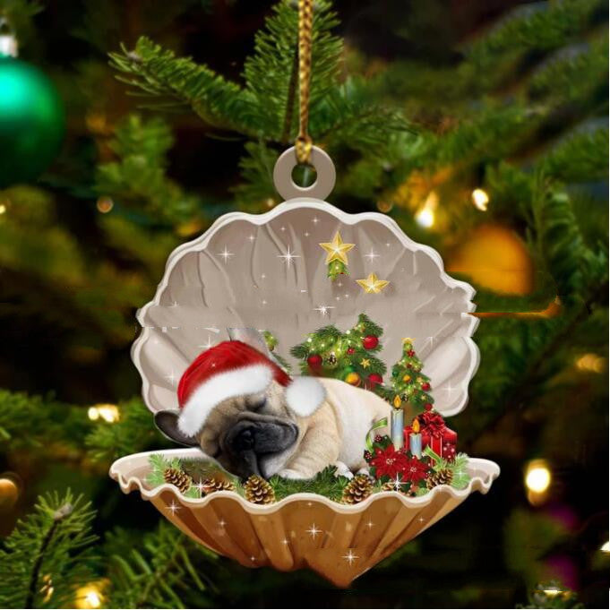 Pendentif chien de Noël modèle double face acrylique