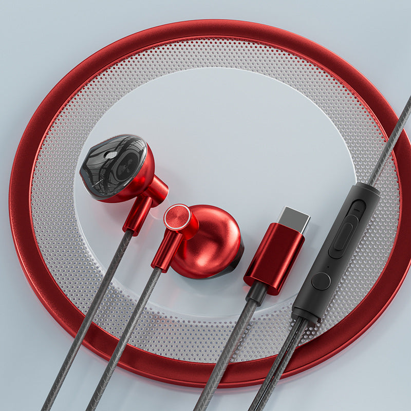 Casque de jeu filaire dans l'oreille de type-C