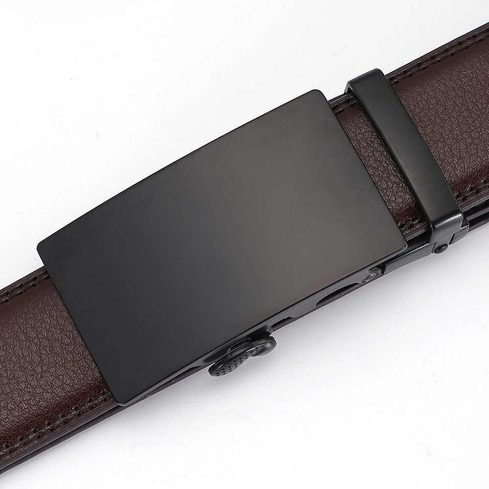 Ceinture de cowhide à boucle automatique pour hommes