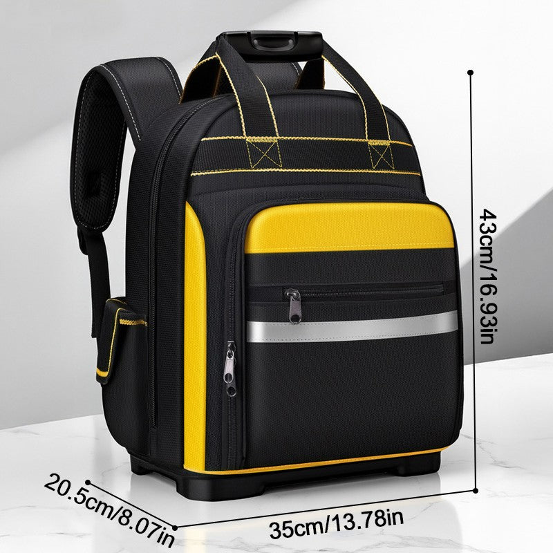 Sac à dos d'outil Grande capacité Molded Base Sac à outils Bande réfléchissante pour le site d'emploi