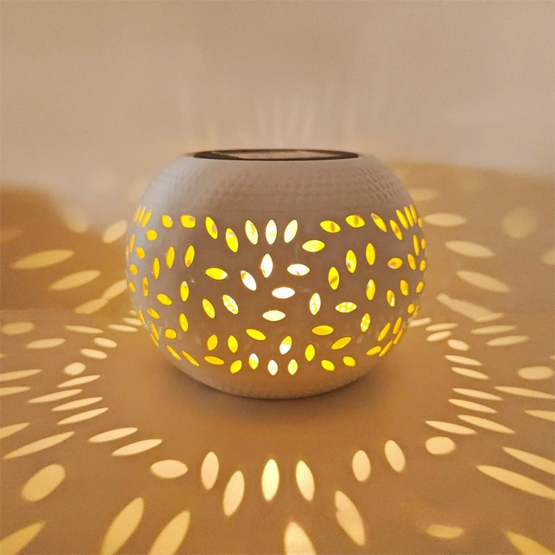 Feu de paysage de pelouse solaire en fer brut