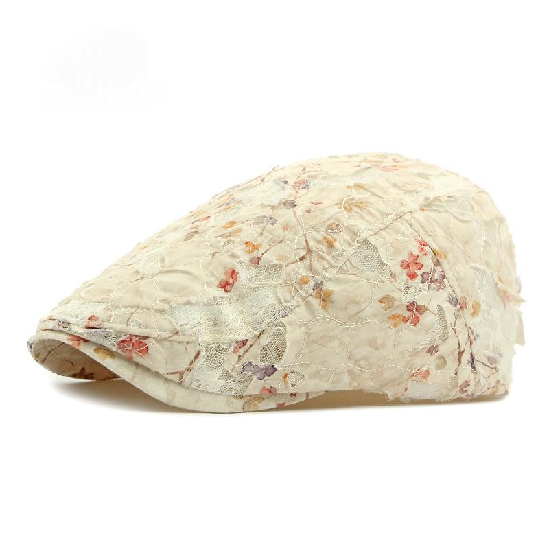 Femmes Dentelle Respirante Mesh British-Style Vintage Cap Peaked