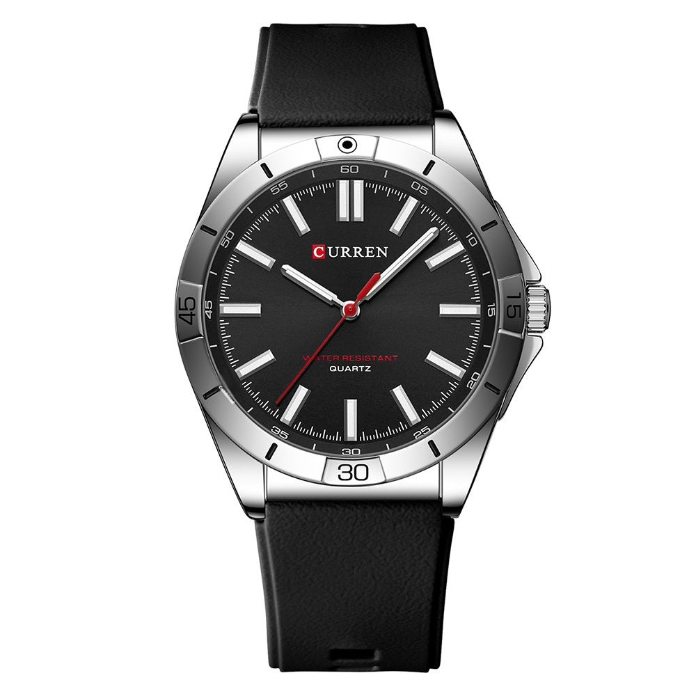 Simple Unisex ronde Silicone-bande montres étanches