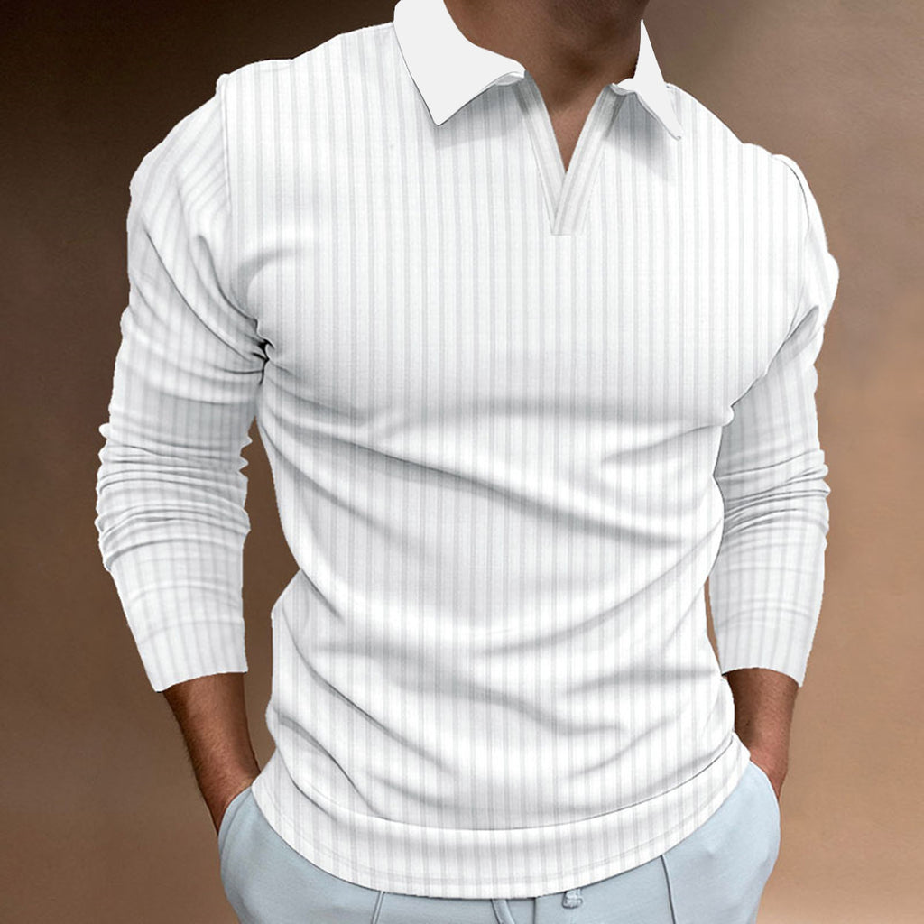 Solid Color Fitness Business Casual Lapels manches longues hommes