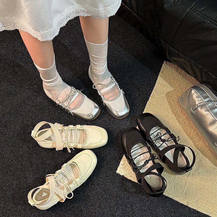 Chaussures de formation en cuir style Ballet pour femmes
