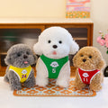 Jouet en peluche de chien en peluche portant un Jersey