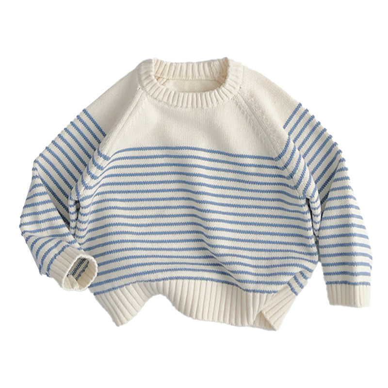 Sweater en tissu rayé de style coréen