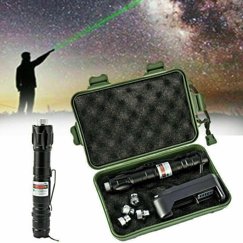 Green Laser Pointer Pen 532NM Rechargeable Visible Beam Eters Torch