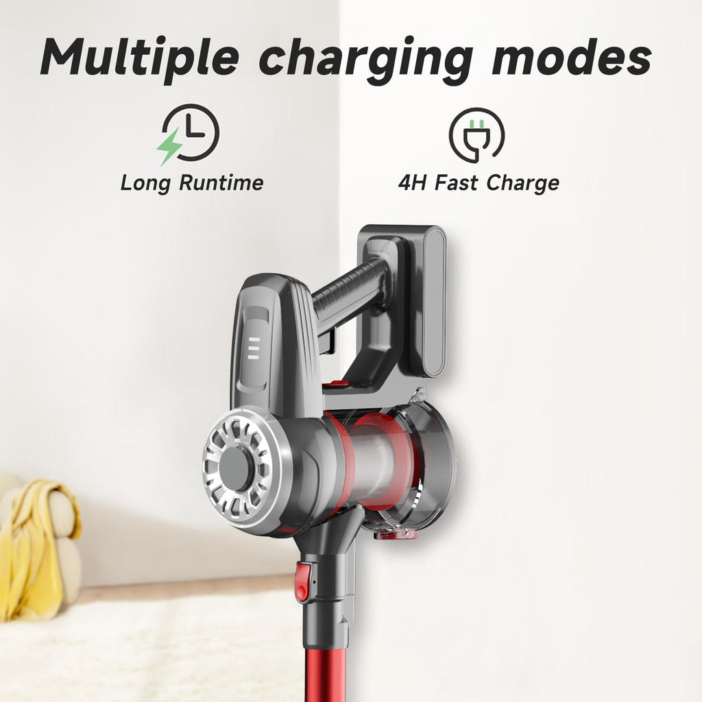 Aspirateur vert clair 8-en-1 sans fil. Suction puissante