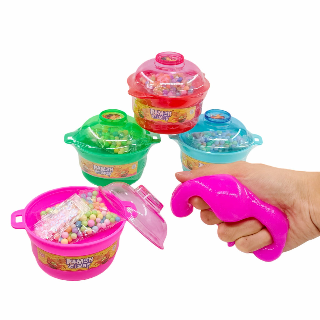 Ramen Style pot bricolage slime jouet avec bonus perles de mousse colorée