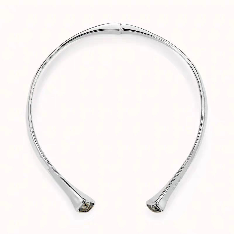 Personnalisé carrée géométrique femmes Niche Design Chic cristal Choker
