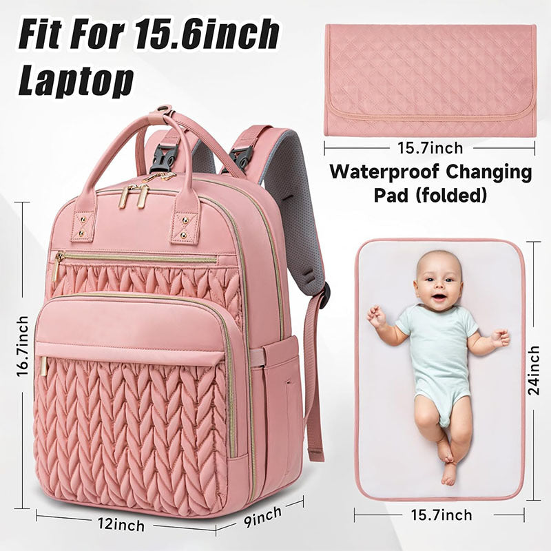 Sac à dos de voyage pour bébé à l'épreuve de l'eau à grande capacité avec couche à langer