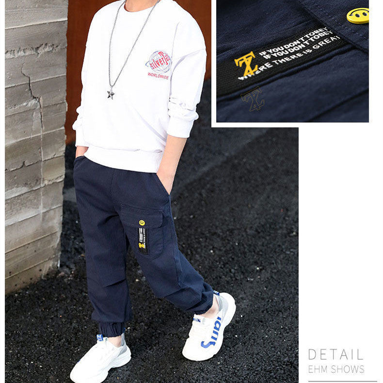 Pantalons occasionnels pour garçons Printemps et corps de décoration d'automne