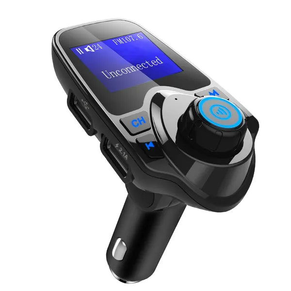Voiture sans fil FM émetteur MP3 lecteur appel mains libres USB Chargeur AUX entrée