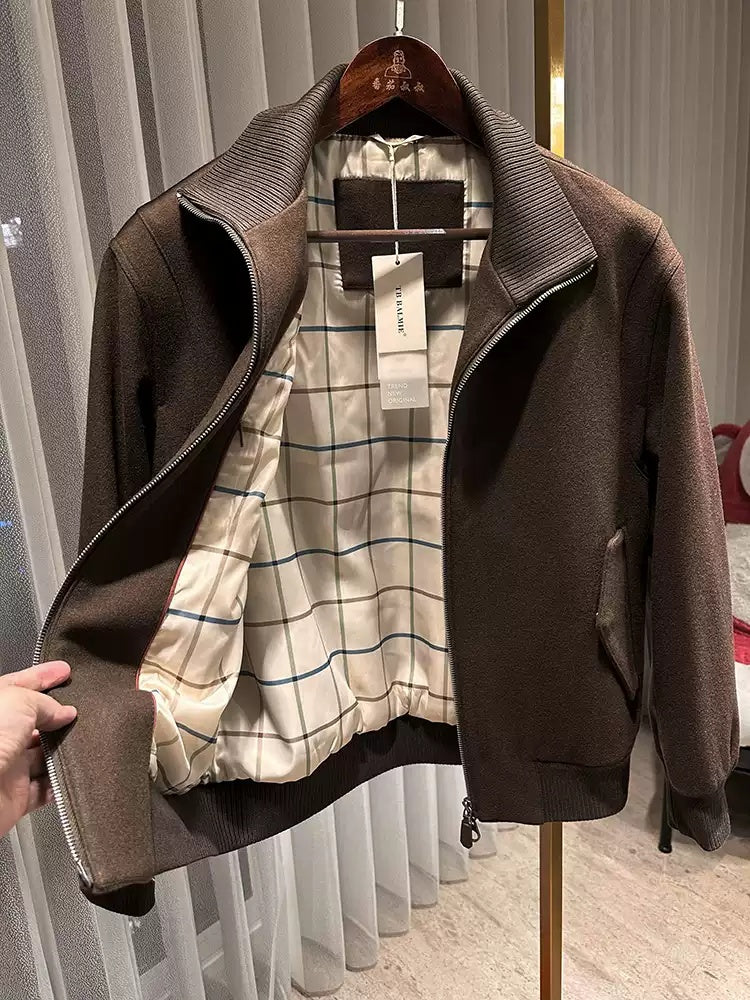 Veste en laine d'affaires chaude doublée de coton