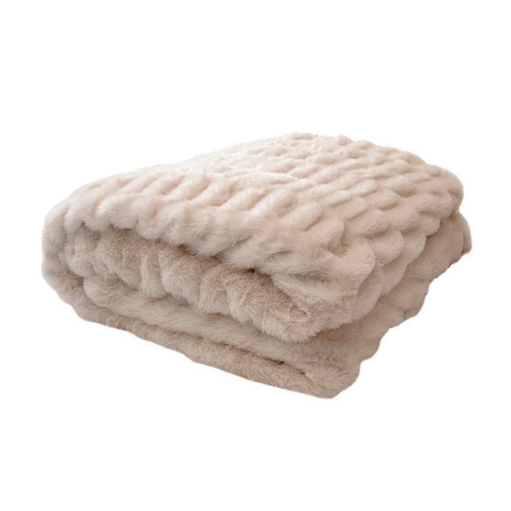Tie-dye haut de gamme Faux fourrure lapin peluche lancer ultra-soft casual Canapé couverture