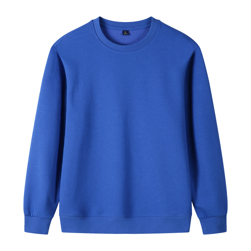 320g Epaule droite Pure coton Automne Manche longue Col rond Sweatshirt Cu