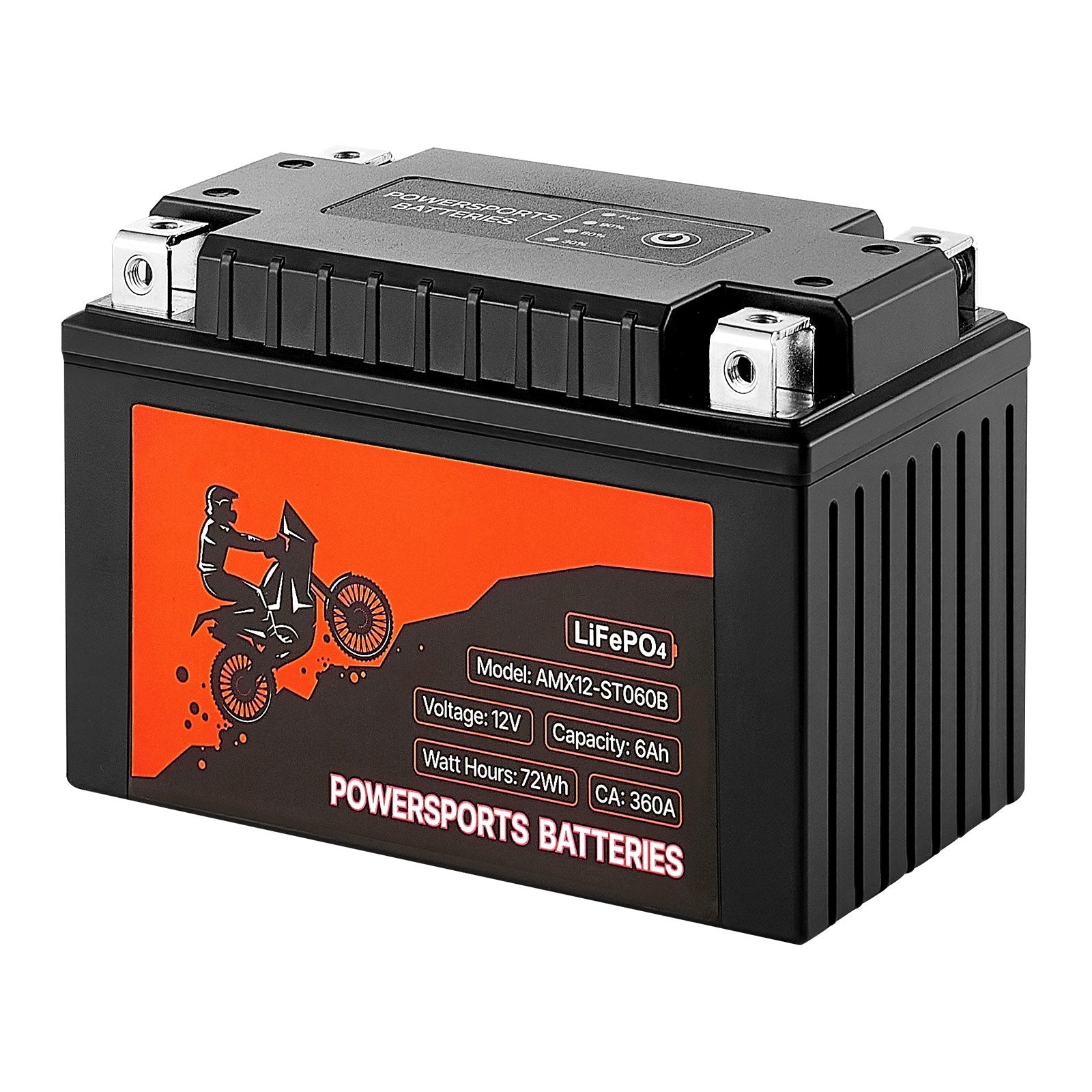 Batterie de moto 12V 6Ah YTX12-BS Batterie Powersports haute performance