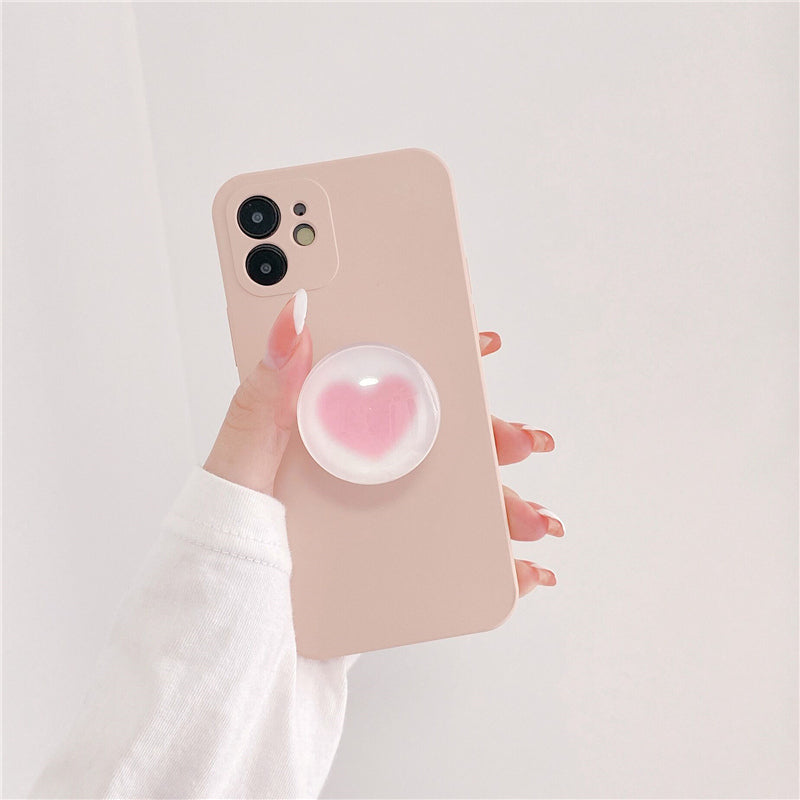 Étui de téléphone en silicone d'amour simple mode