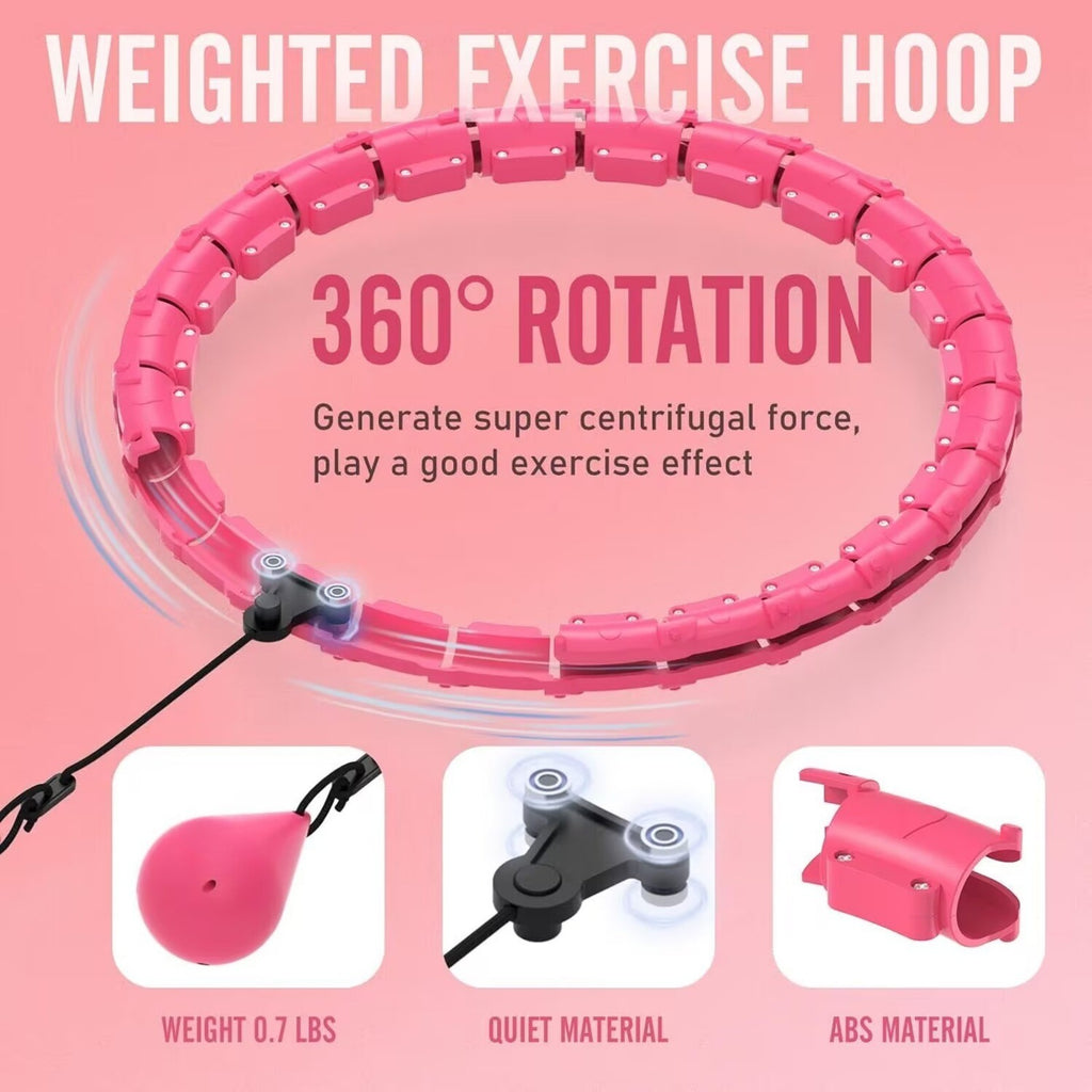 Smart Weighted Hula H Oup 24 Liens amovibles 0,7 lb Boule de gravité 31-47 pouce Wai réglable