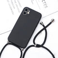 Cas de téléphone de lanyard en silicone liquide créatif et simple