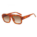 Lunettes de soleil carrées à grand cadre de pont simple
