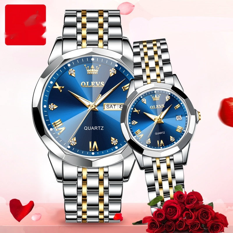 Montre Quartz Saint Valentin cadeau couple montre hommes