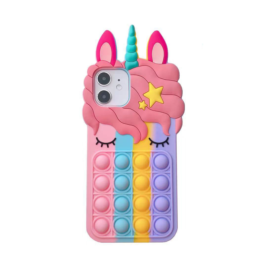 Caricature Bubble Cils Animal Multi-modèle Silicone Coque Téléphone