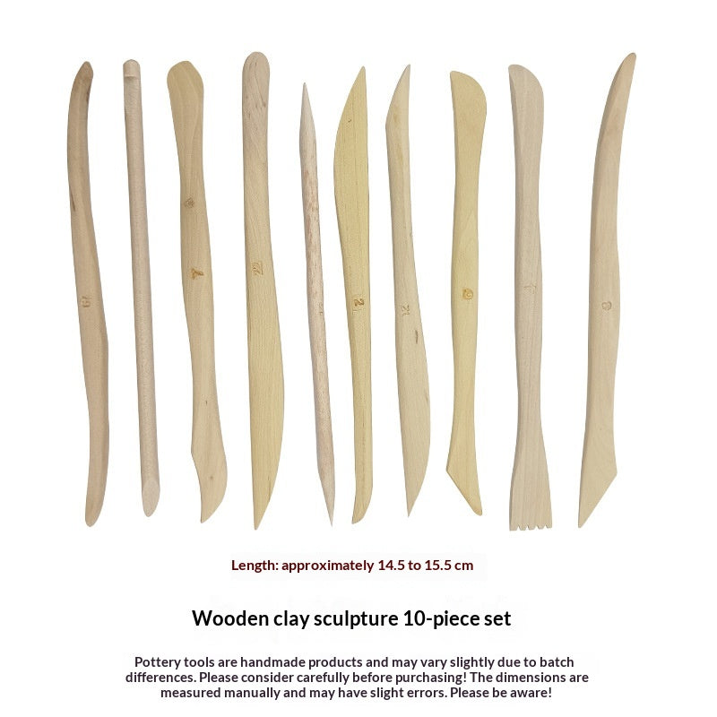 Ensemble d'outils de poterie et de sculptation en argile