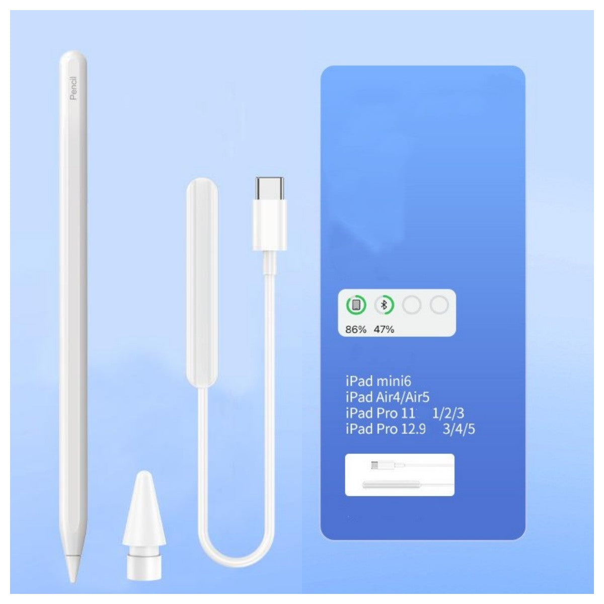 Applicable au stylus magnétique rechargeable à panneau plat actif