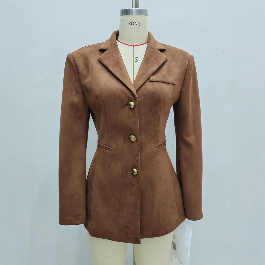 Manteau à manches longues à bouton français