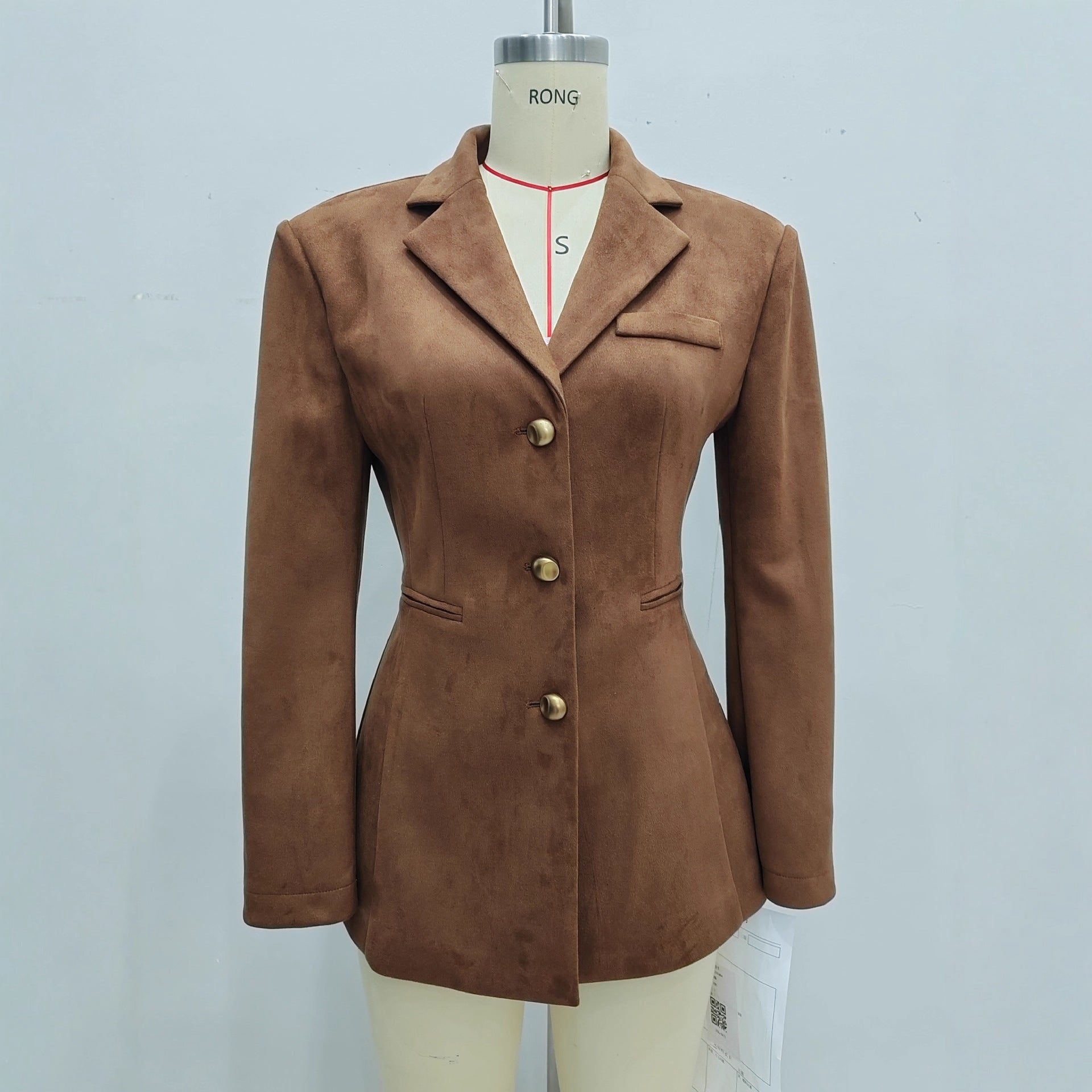 Manteau à manches longues à bouton français
