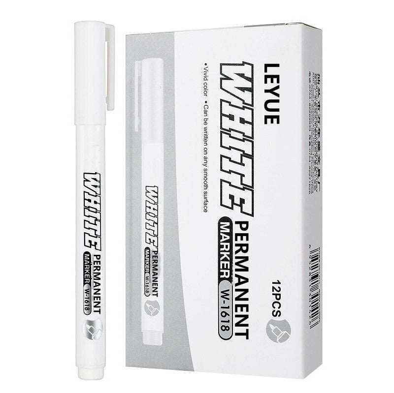 Super blanc éblouissant tête fine séchage rapide stylo de peinture étanche