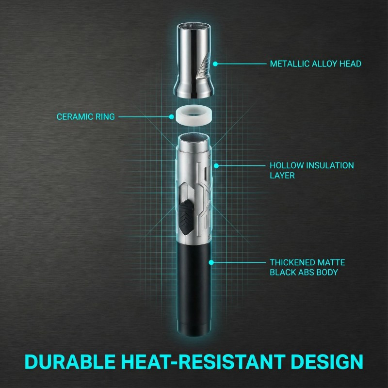 Éclaireur de flamme à jet multifonctionnel 2Pcs avec réglage d'allumage à 360 degrés
